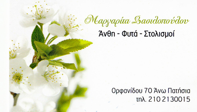 ΑΝΘΟΠΩΛΕΙΟ ΑΝΩ ΠΑΤΗΣΙΑ ΑΘΗΝΑ ΑΤΤΙΚΗ ΒΑΣΙΛΟΠΟΥΛΟΥ ΜΑΡΓΑΡΙΤΑ